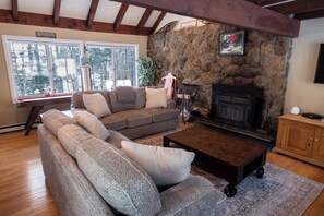 TV, fireplace, stereo