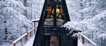 Wolf Pup- A Frame- Hillside Tiny Cottage Wi-Fi