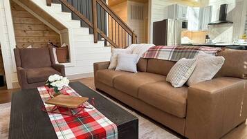 TV, fireplace, foosball