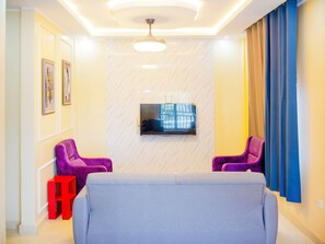 Deluxe-dobbeltværelse - balkon - byudsigt | Opholdsområde