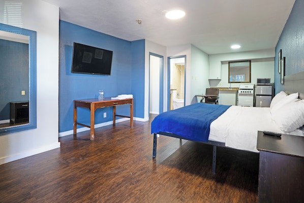 Desk, iron/ironing board, free WiFi, bed sheets