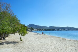 在海灘附近