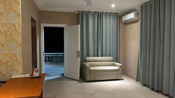 Executive Double Room, Balcony, Sea View | Individually furnished, laptop workspace, free WiFi, bed sheets