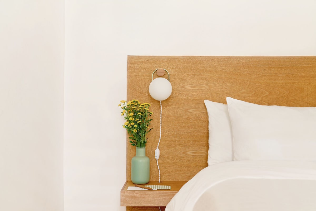 Premium bedding, desk, free WiFi, bed sheets