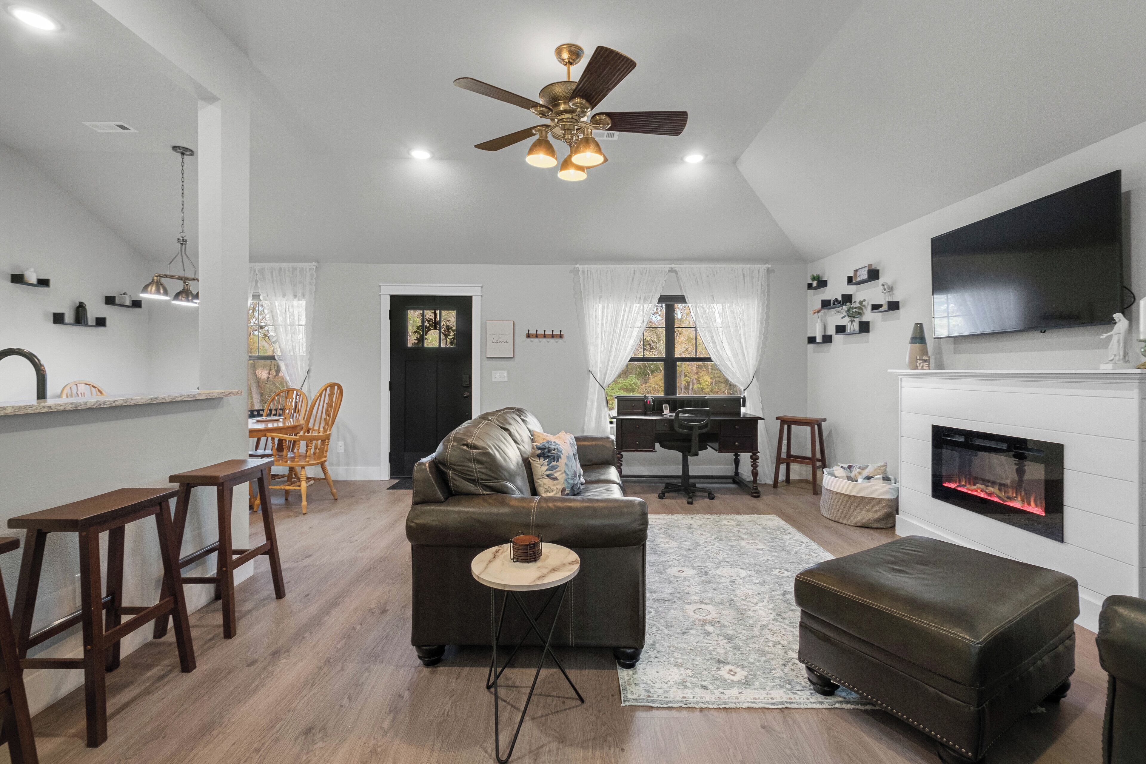 TV connectée, cheminée