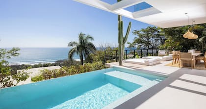 Modern luxur ocean view villa steps from the beach