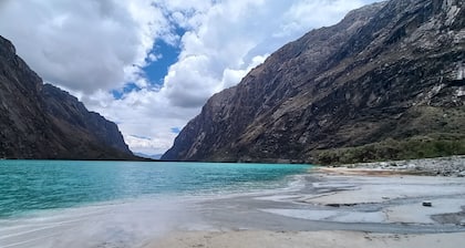 Lake 69 Trek and camping in 1-tent campground in the LLangauco Lakes