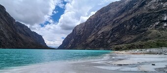 Lake 69 Trek and camping in 1-tent campground in the LLangauco Lakes