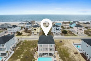 Exterior - A Sunny Daze by Brunswick Vacation Rentals: Ocean Views, Elevator, Heated Pool (Ocean Isle Beach)