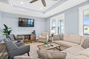 Smart TV, table football - A Sunny Daze by Brunswick Vacation Rentals: Ocean Views, Elevator, Heated Pool (Ocean Isle Beach)
