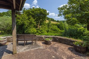 Terrace/patio - Lower Spire Cottages (sleeps 11) (Nr Dulverton)