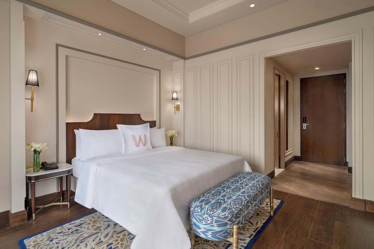 Premium bedding, individually furnished, desk, laptop workspace