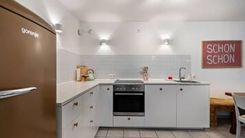 Fridge, oven, stovetop, dishwasher