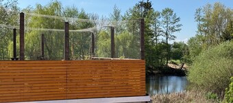 Holiday Home 'M Und S - Landidyll Am Weiher' with Lake View, Private Terrace and Wi-Fi