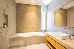 Villa, 2 Bedrooms, Private Pool | Bathroom | Bathrobes