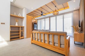 Villa, 2 habitaciones, alberca privada | Sala de estar