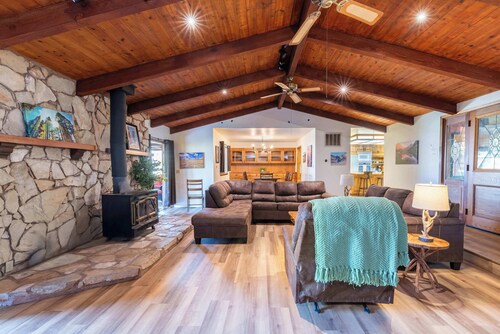 Sequoia Retreat with Hot Tub, Fire Pit, and Views