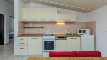 Appartement Confort, vue partielle sur la mer | Cuisine privée