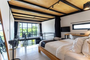 1 habitación y tabla de planchar con plancha 