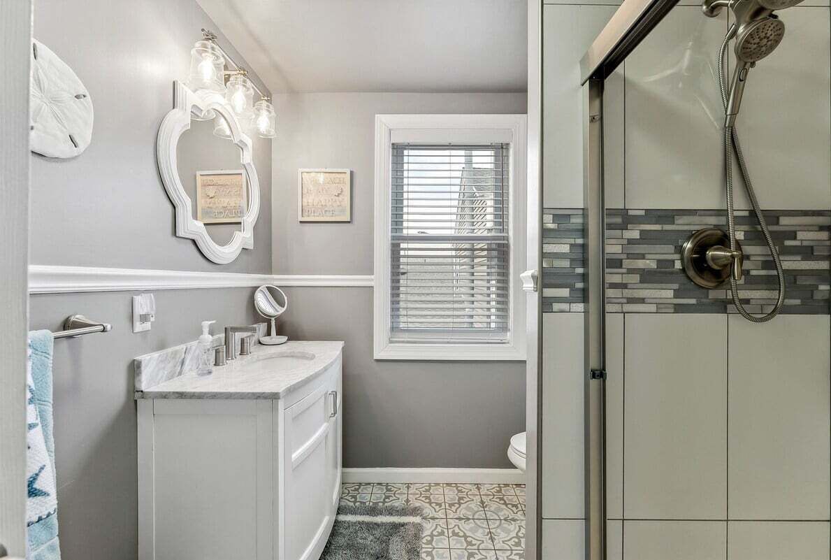 Shower, hair dryer