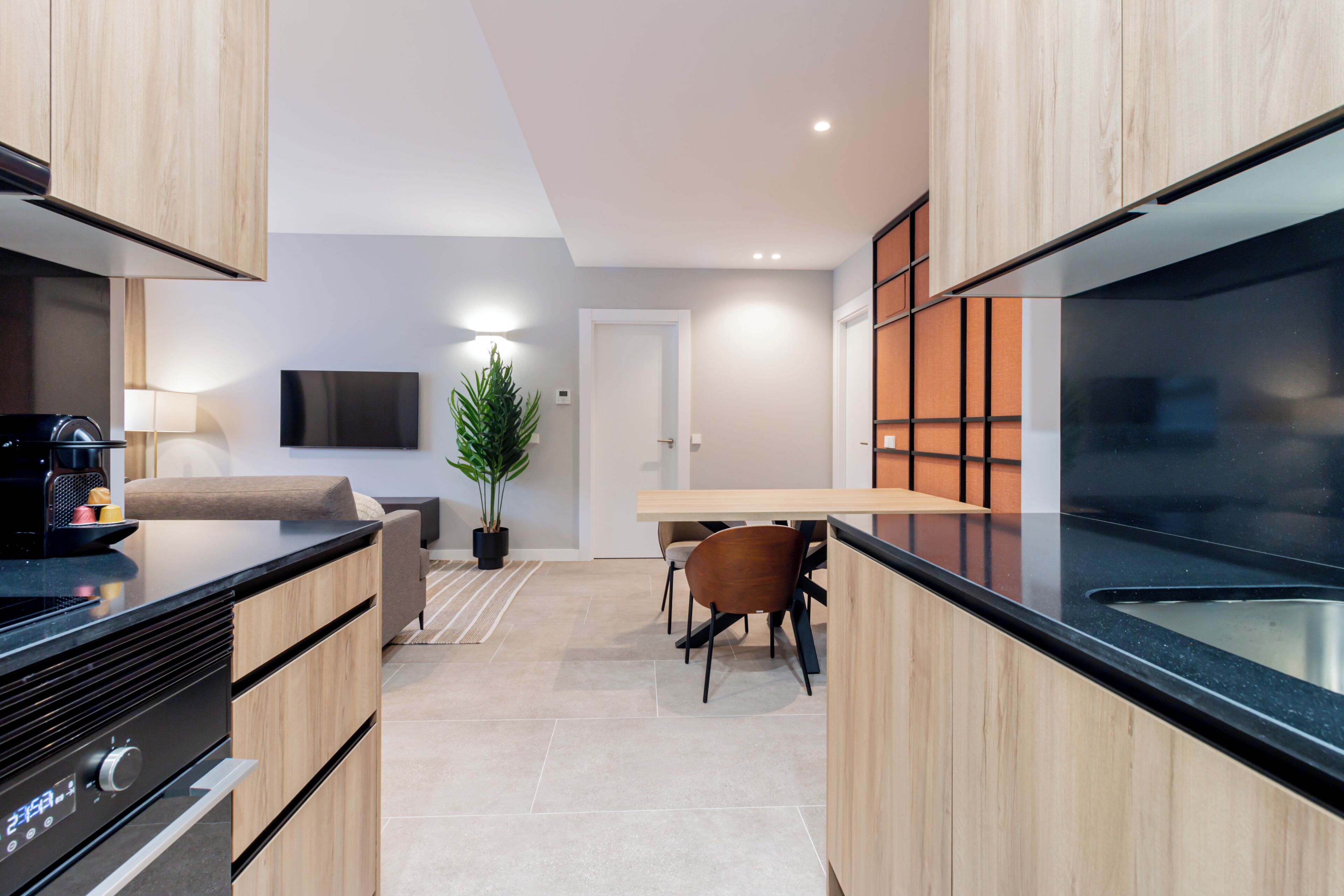 Superior Apartment | Private kitchen | Full-sized fridge, microwave, oven, stovetop