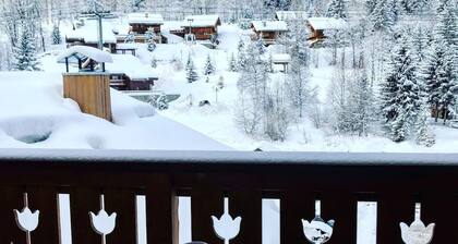 Appart pour 6/8 pers, dans l'hyper centre de Méribel, accÚs direct aux pistes