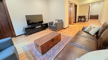 Smart TV, chimenea y reproductor de DVD