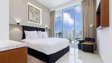 Minibar, in-room safe, desk, blackout curtains