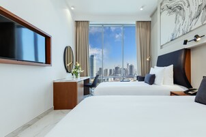 Minibar, in-room safe, desk, blackout curtains