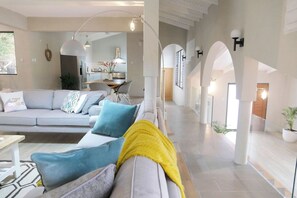 Villa | Living area | TV - Villa Adina - Sleeps 7 - Pool - Parking - Garden (St. David)