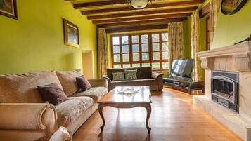 Télévision, cheminée