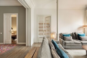 Premium Apartment, 3 Bedrooms | Living area | Flat-screen TV