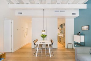 Superior Apartment, 1 Bedroom, Balcony, City View | Living area | Flat-screen TV