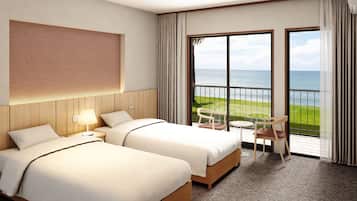 Standard Twin Room, Non Smoking, Sea View | Desk, free WiFi