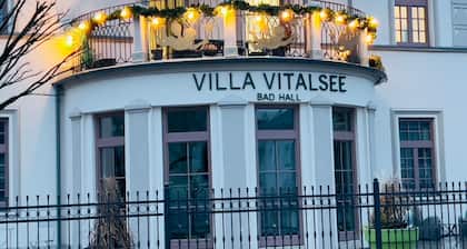 Villa with balcony in the city center, elevator, luxury apartment on the Beletage
