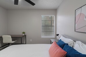 Desk, iron/ironing board, travel crib, WiFi