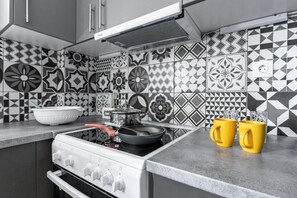 Family Triple Room, Balcony | Private kitchen - 3 Bedroom Penthouse Petralona (Athens)