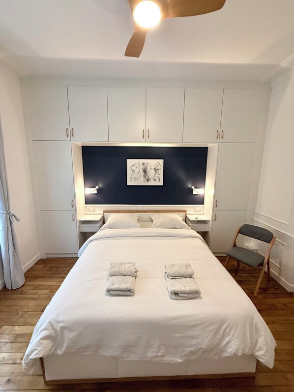 2 bedrooms, iron/ironing board, travel crib, WiFi