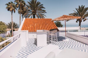 Terrace/patio - Sierra del Mar - Vista Mar, directly on the dunes with pool, patio and garden (San Bartolomé de Tirajana)