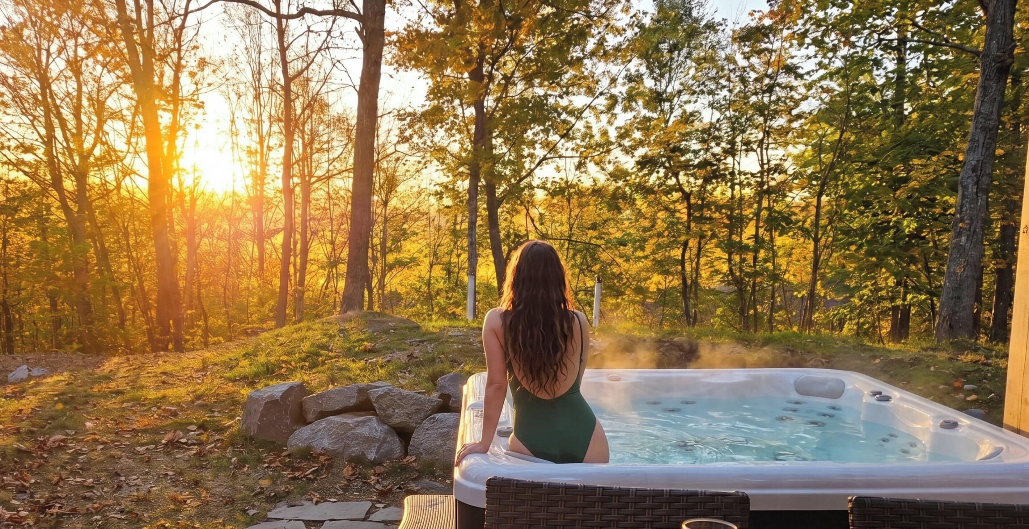 Outdoor spa tub
