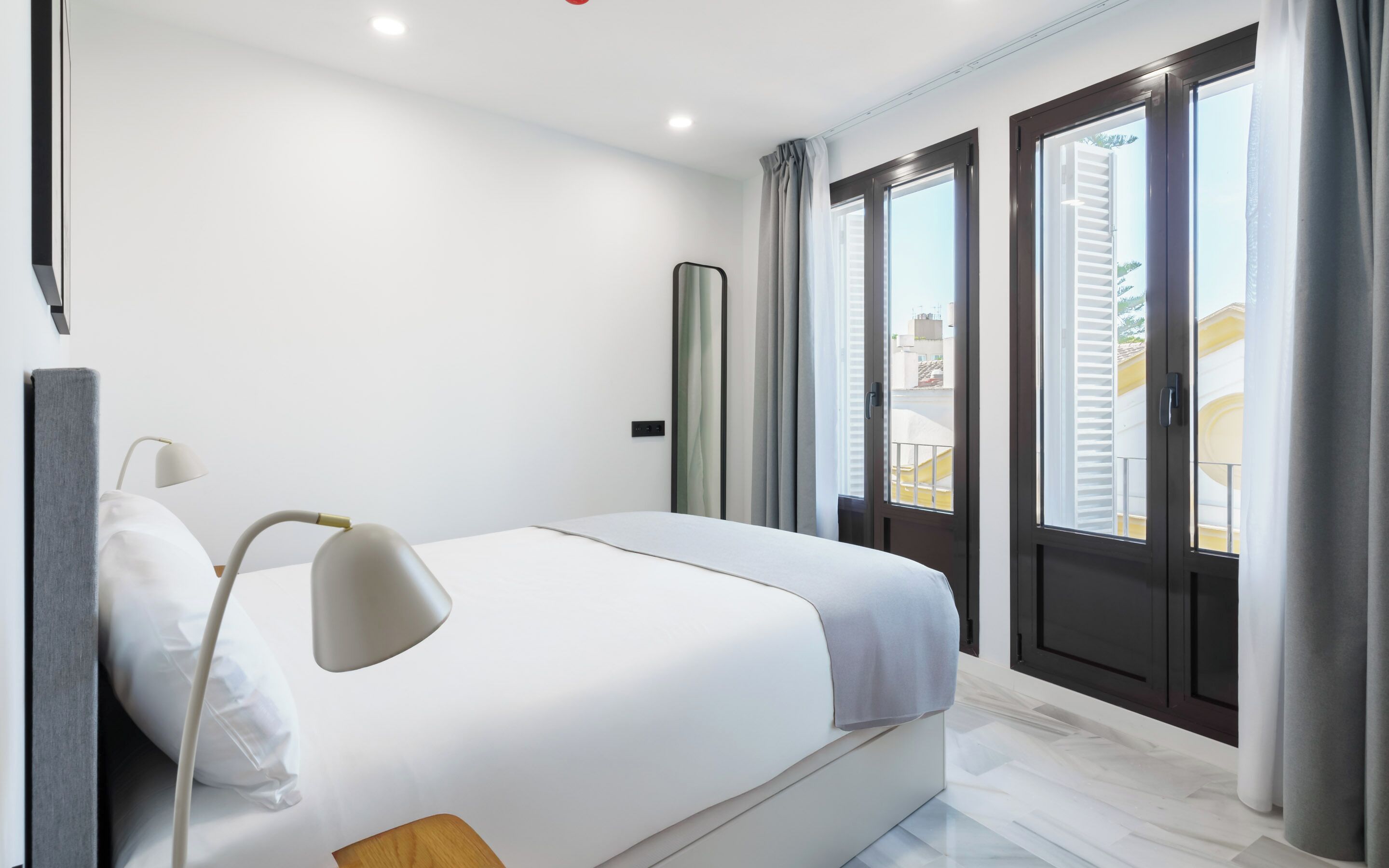 One-Bedroom Apartment with Balcony | Individually decorated, individually furnished, desk, laptop workspace