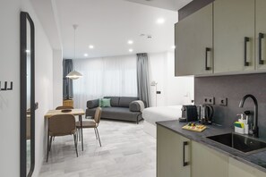 Studio with Sofa Bed Wheelchair Access | Private kitchen | Fridge, microwave, stovetop, espresso maker