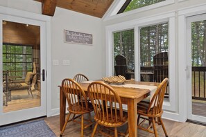 Dining - Near Groomed Trails, Peaceful Setting, Fireplace, High Ceilings with Windows (Lac du Flambeau)