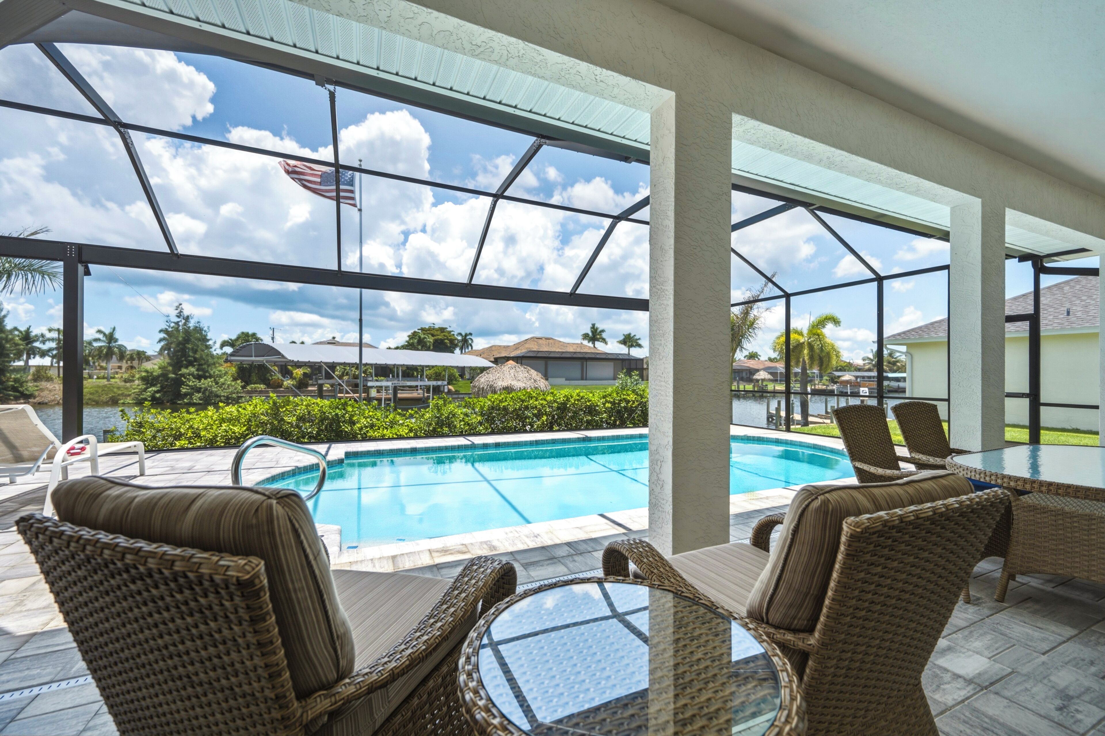 A heated pool