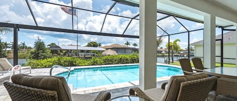 A heated pool