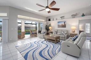 Smart TV, DVD player, stereo - Your Waterfront Oasis | Private Pool, Dock, Canal | Gulf Access (Cape Coral)