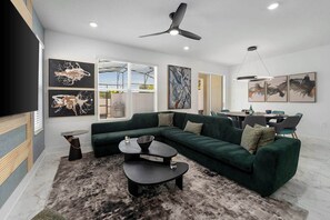 TV, video games, table football, offices - Villa Celestia | Posh Home w/ Grand LR/DR, Dollhouse BR & Pool - Near Waterparks (Orlando)