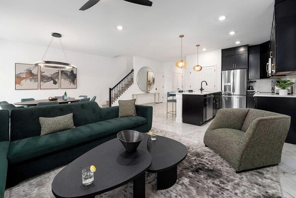 TV, video games, foosball, offices