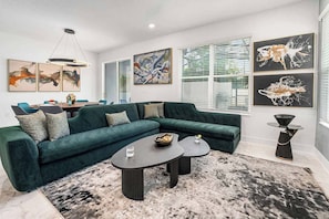 TV, video games, table football, offices - Villa Tropicale | Prime getaway w/ cozy BRs, lux LR/DR & PVT pool - near airport (Orlando)