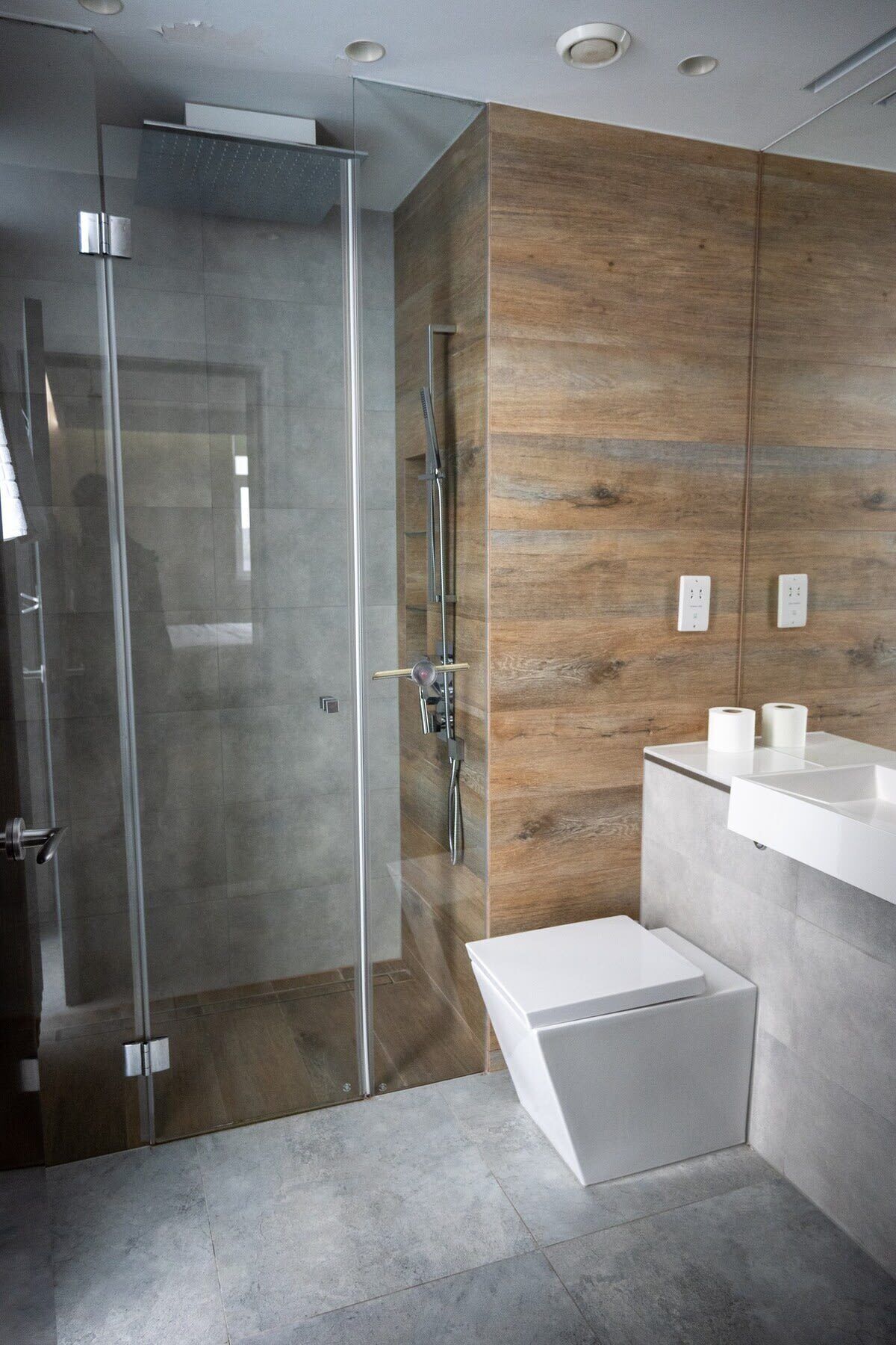 Shower, hair dryer